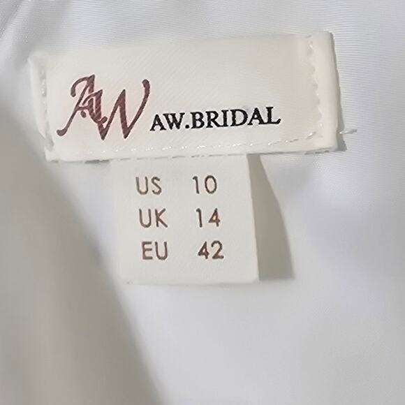 AW BRIDAL 10 L ivory Flossie wedding guest wide leg jumpsuit NEW b20 - Picture 11 of 12